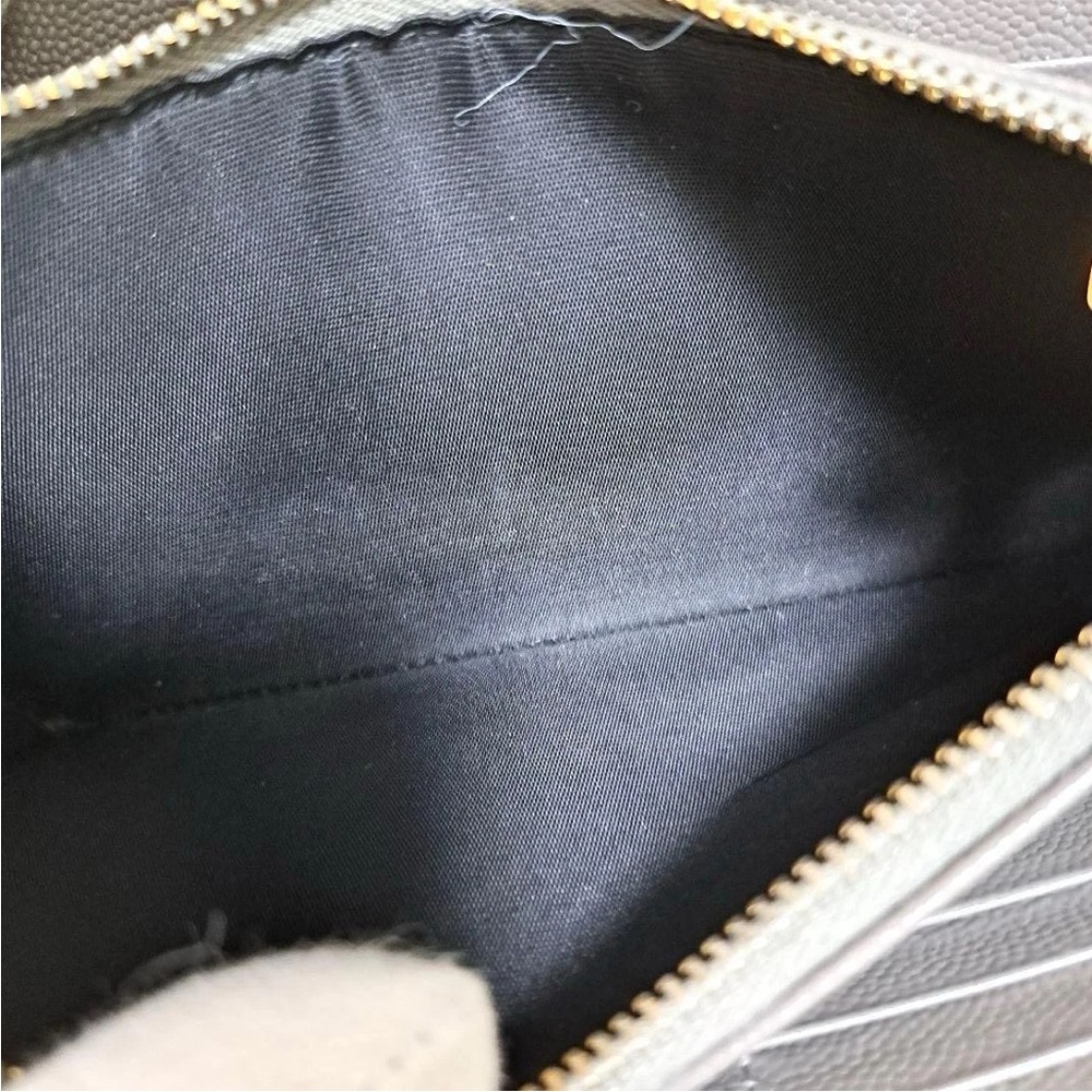 Saint Laurent Gray Leather Wallet with Gold Emblem - Picture 11 of 13